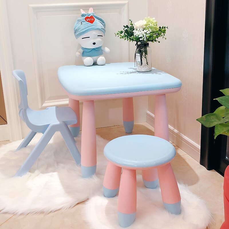 어린이 테이블 및 의자 세트, 두꺼운 유치원 테이블 및 의자,  공부 테이블, 플라스틱 테이블, 게임 테이블, 장난감 테이블